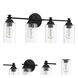 Neighborhood Dardyn 4 Light 30 inch Flat Black Vanity Light Wall Light