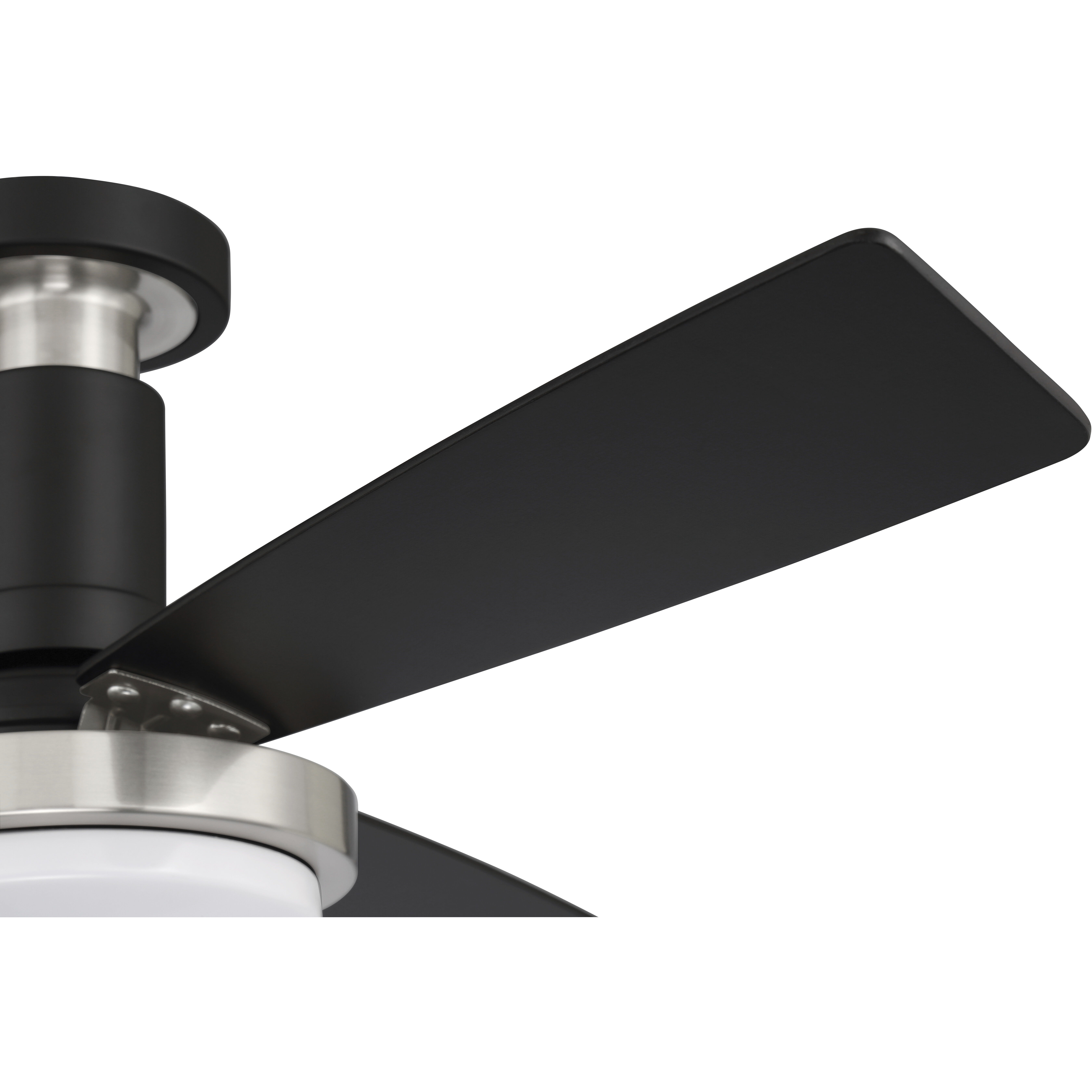 Manning 52 inch Flat Black / Brushed Polished Nickel with Flat Black/Flat Black Blades Ceiling Fan in Flat Black/Brushed Polished Nickel