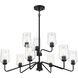 Shayna 9 Light 39 inch Flat Black Chandelier Ceiling Light