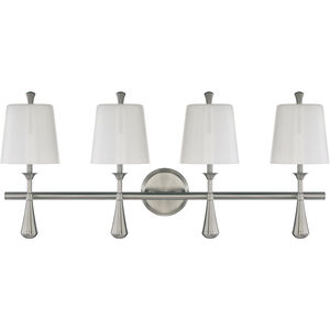 Palmer 4 Light 32 inch Brushed Polished Nickel Vanity Light Wall Light
