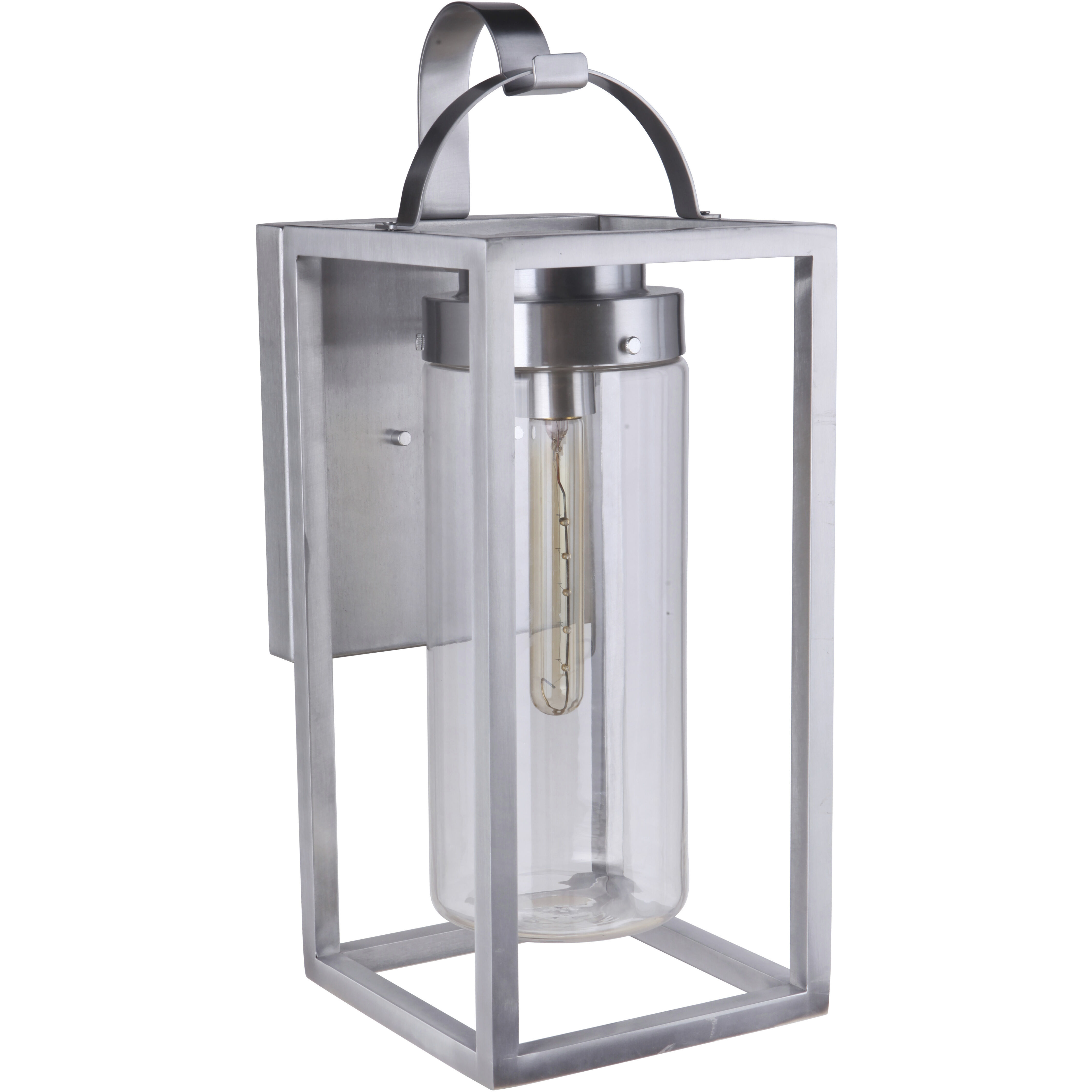 Neo 1 Light 20 inch Satin Aluminum Outdoor Wall Lantern