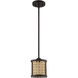 Malaya 1 Light 6 inch Aged Bronze Brushed Mini Pendant Ceiling Light