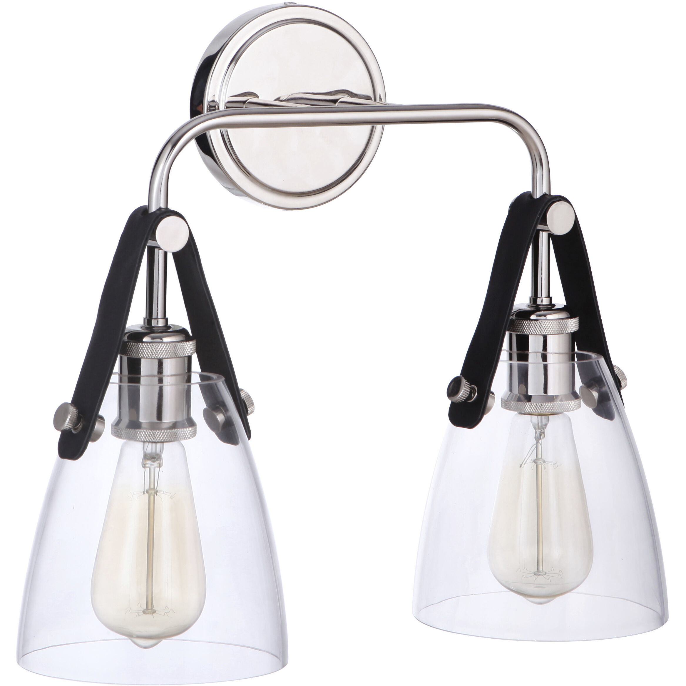 Gallery Hagen 2 Light 16 inch Polished Nickel Wall Sconce Wall Light