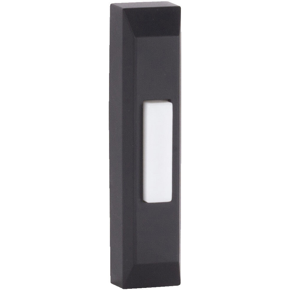 Thin Rectangle Profile Flat Black Push Button