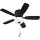 Wheeler 42 inch Flat Black with Flat Black/Greywood Blades Fan