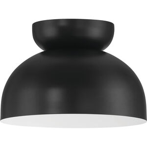 Ventura Dome 1 Light 10.5 inch Flat Black Flushmount Ceiling Light