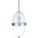 Sivo 1 Light 6.75 inch Satin Aluminum Outdoor Pendant