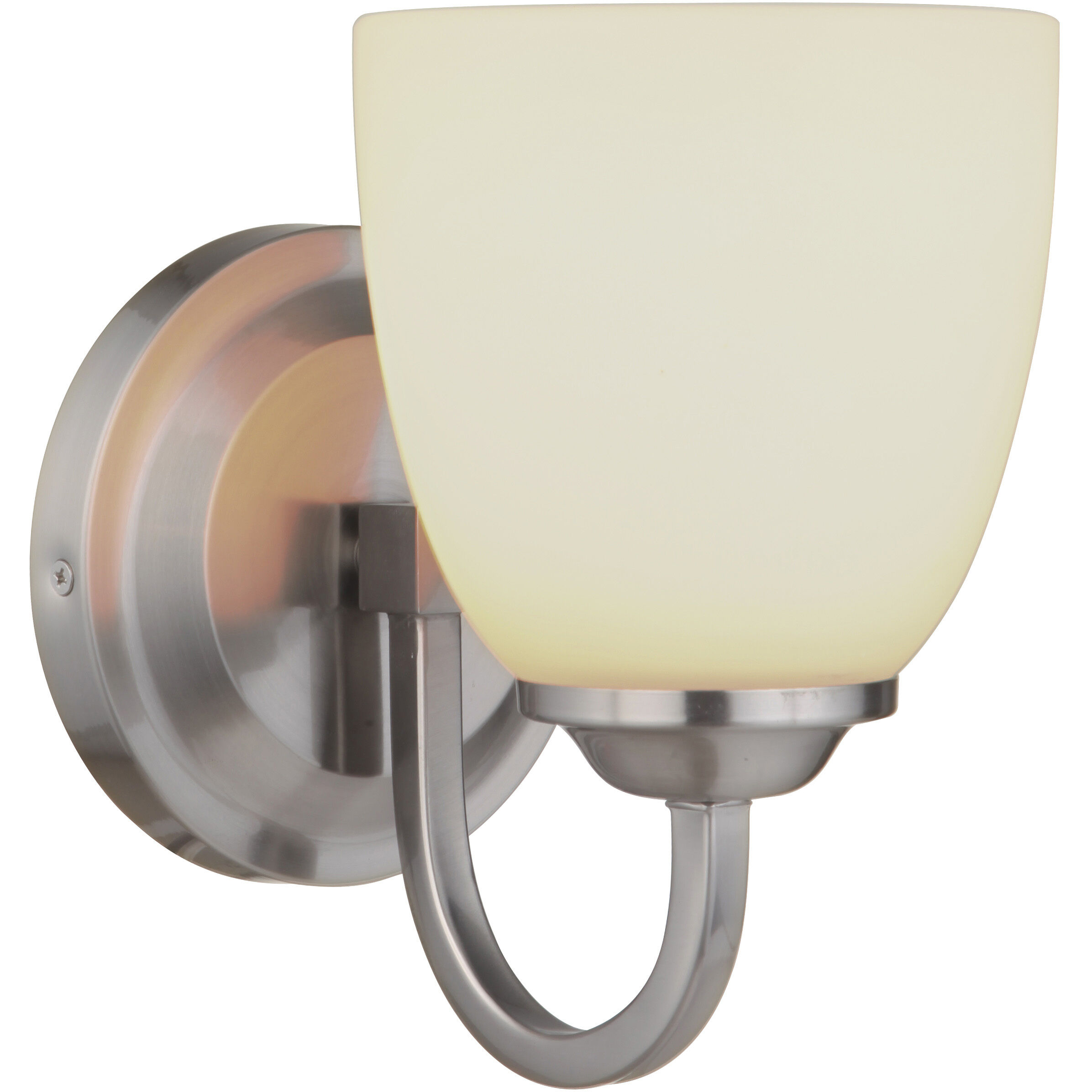 Neighborhood Serene 1 Light 5.63 inch Brushed Polished Nickel Wall Sconce Wall Light in White Glass, Neighborhood Collection