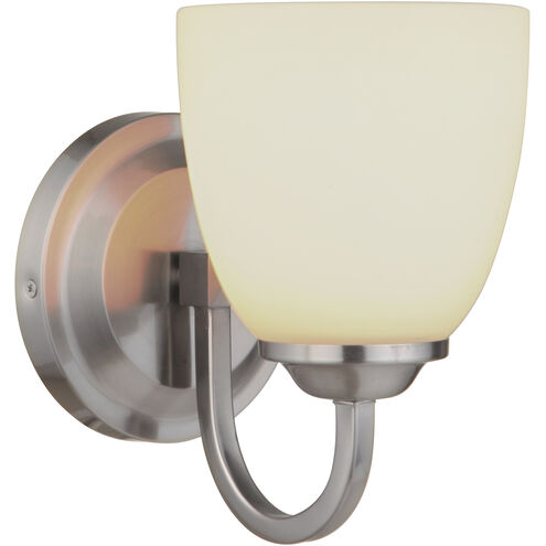 Neighborhood Serene 1 Light 6 inch Brushed Polished Nickel Wall Sconce Wall Light in White Frost Glass, Neighborhood Collection