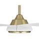 Frye 52 inch Satin Brass and White with White Blades Indoor Ceiling Fan