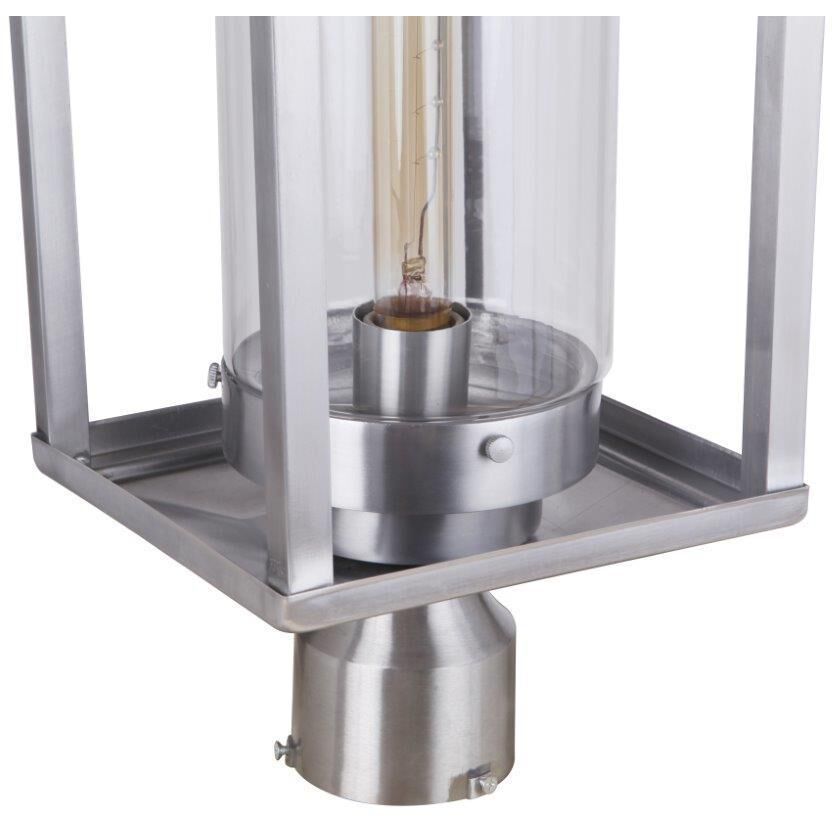 Neo 1 Light 17 inch Satin Aluminum Outdoor Post Light
