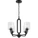 Collins 4 Light 23.75 inch Flat Black Chandelier Ceiling Light