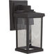 Resilience 1 Light 5 inch Bronze Outdoor Lantern in Clear Glass