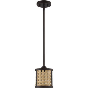 Malaya 1 Light 6 inch Aged Bronze Brushed Mini Pendant Ceiling Light
