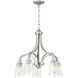 Neighborhood Grace 5 Light 24 inch Brushed Polished Nickel Down Chandelier Ceiling Light in Clear Seeded, Neighborhood Collection