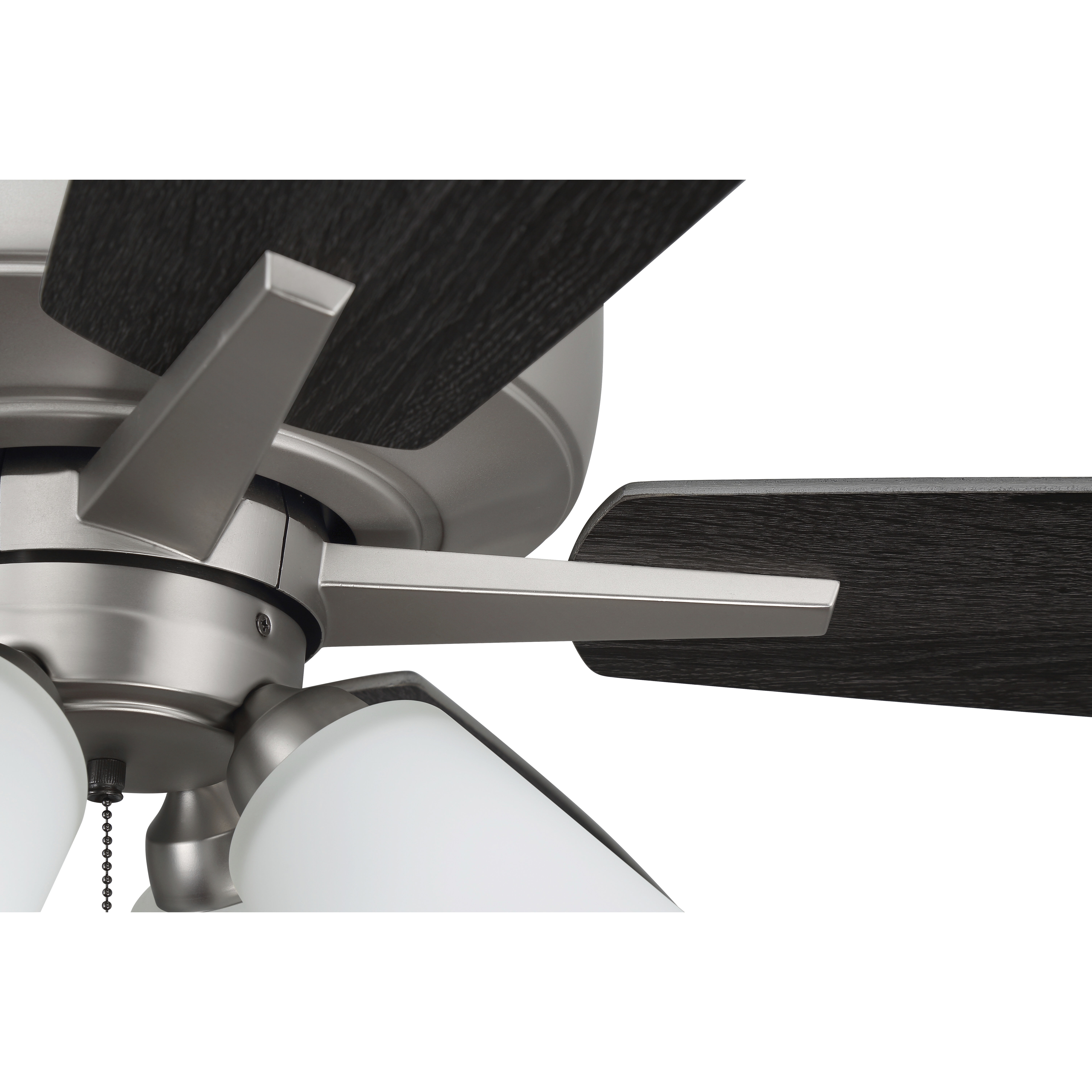 Super Pro 114 60 inch Brushed Satin Nickel with Brushed Nickel/Greywood Blades Contractor Ceiling Fan