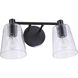 Emilio 2 Light 15 inch Flat Black Vanity Light Wall Light