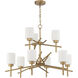 Cadence 9 Light 32 inch Soft Gold Chandelier Ceiling Light