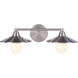 Isaac 2 Light 19.25 inch Brushed Polished Nickel Vanity Light Wall Light