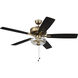 Pro Plus 101 52 inch Satin Brass with Black Walnut/Flat Black Blades Contractor Ceiling Fan