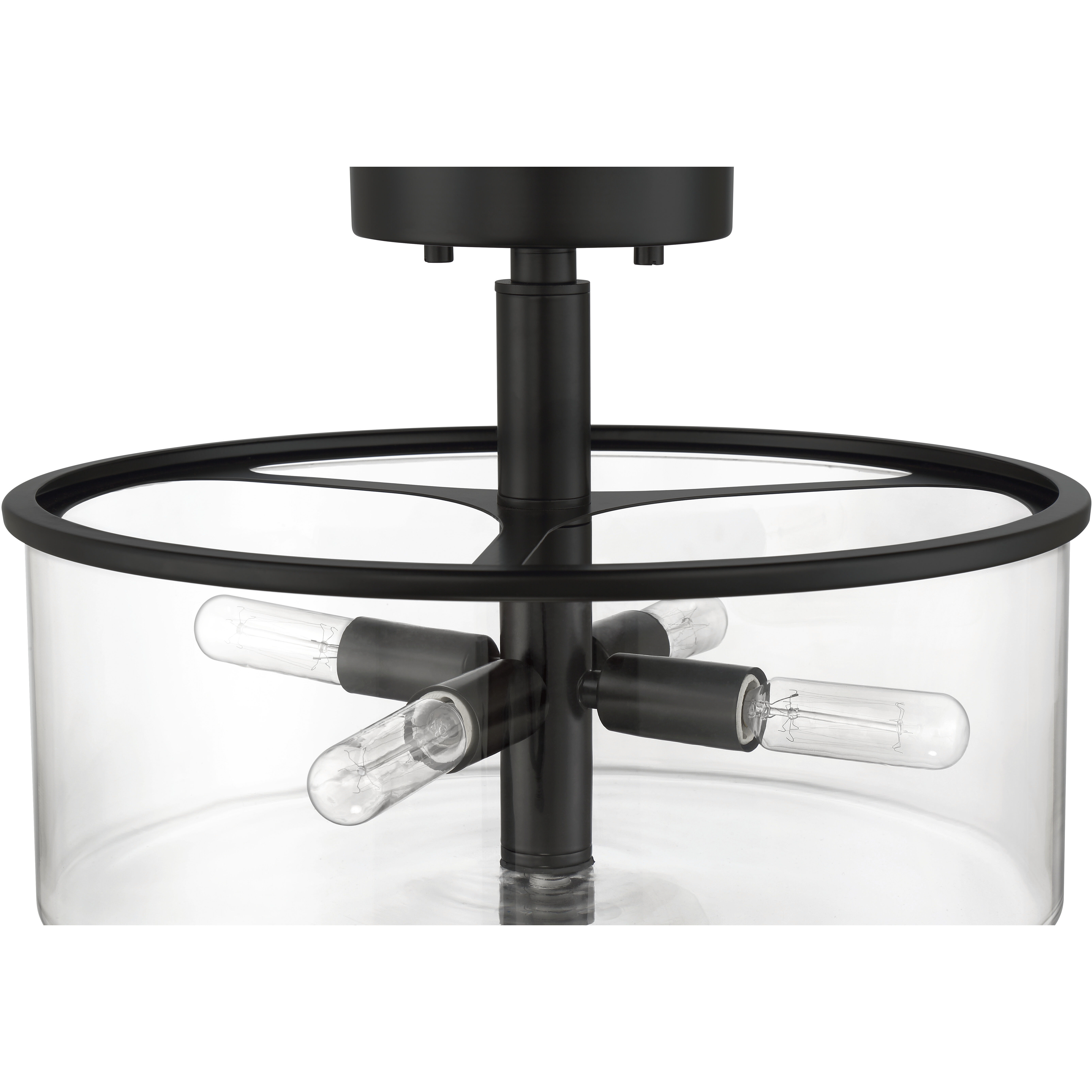Kacy 4 light black flush ceiling fitting 2025