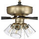 Pro Plus 104 52 inch Satin Brass with Black Walnut/Flat Black Blades Contractor Ceiling Fan