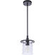 Canon 1 Light 7.5 inch Midnight Outdoor Pendant