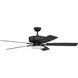 Pro Plus 112 52 inch Flat Black with Flat Black/Grey Wood Blades Contractor Ceiling Fan, Slim