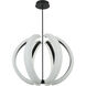 Unwind LED 33.5 inch Flat Black Pendant Ceiling Light, Large