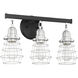 Neighborhood Thatcher 3 Light 19 inch Flat Black/Brushed Polished Nickel Vanity Light Wall Light, Neighborhood Collection