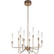 Valdi LED 26.5 inch Satin Brass Chandelier Ceiling Light