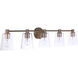Emilio 5 Light 42 inch Satin Brass Vanity Light Wall Light