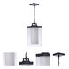 Hayner 1 Light 8.86 inch Midnight Outdoor Pendant