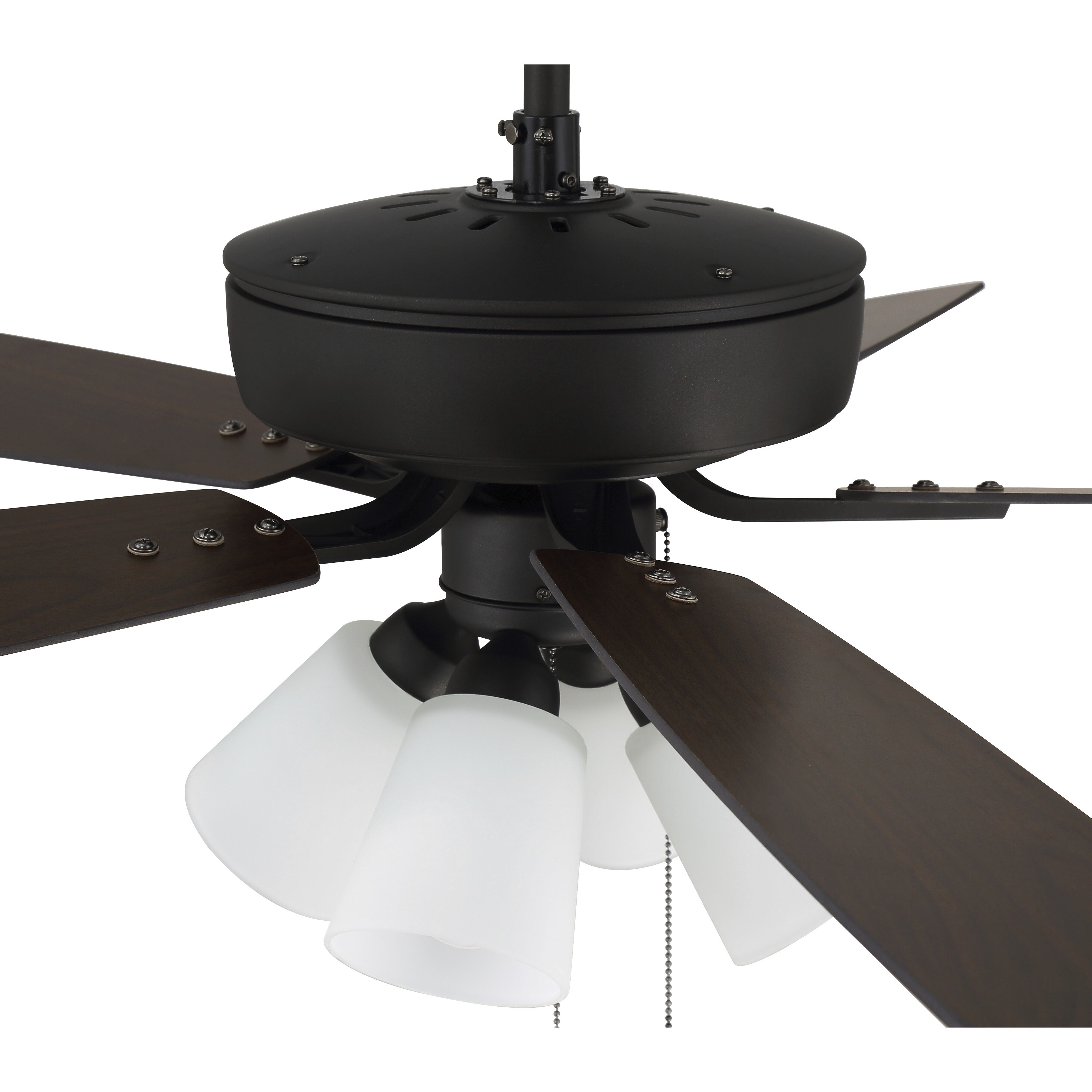 Pro Plus 114 52 inch Espresso with Espresso/Walnut Blades Contractor Ceiling Fan