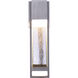 Bryce LED 17 inch Brushed Titanium Outdoor Wall Lantern