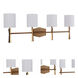 Chatham 4 Light 32 inch Satin Brass Vanity Light Wall Light