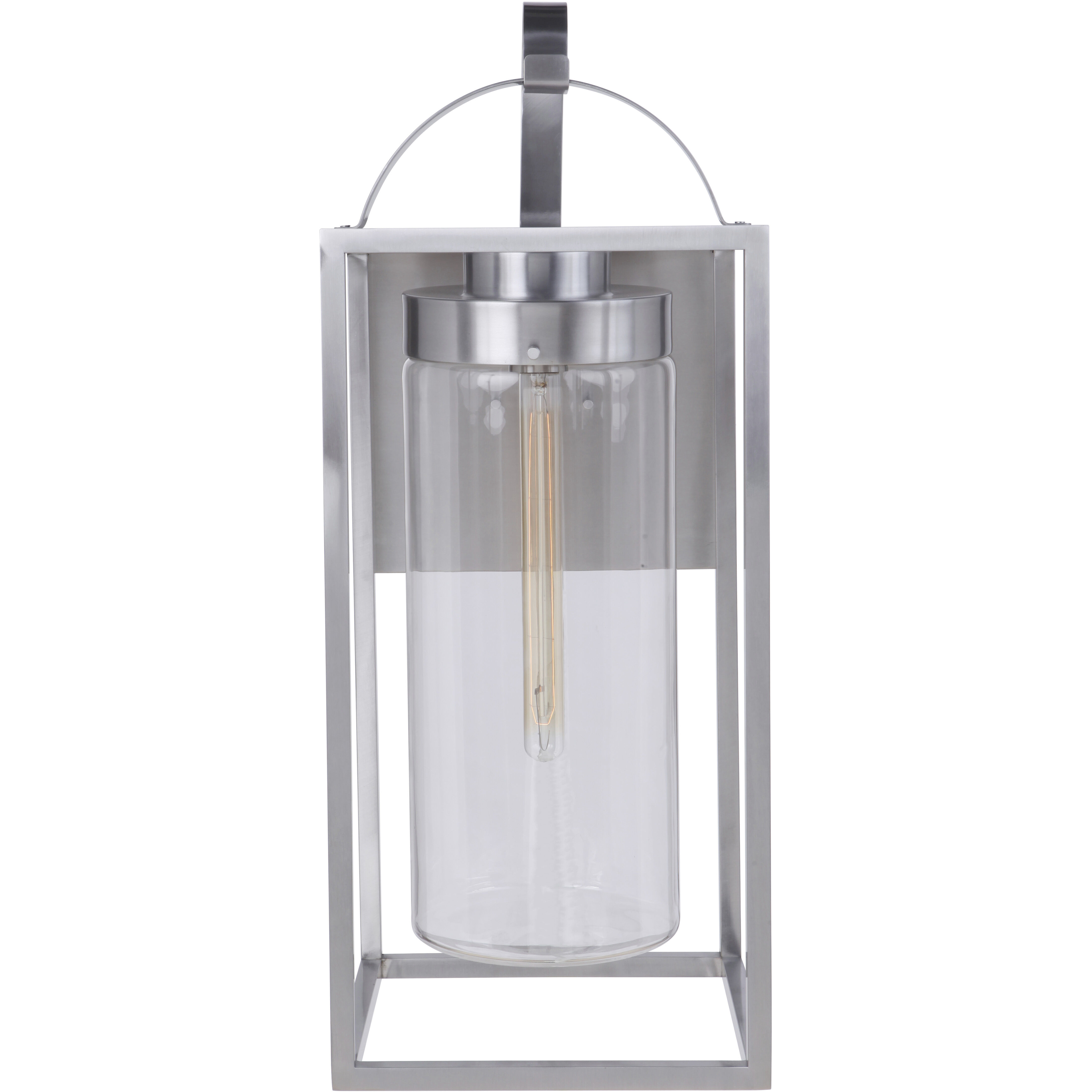 Neo 1 Light 28 inch Satin Aluminum Outdoor Wall Lantern