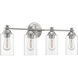 Neighborhood Dardyn 4 Light 30 inch Brushed Polished Nickel Vanity Light Wall Light