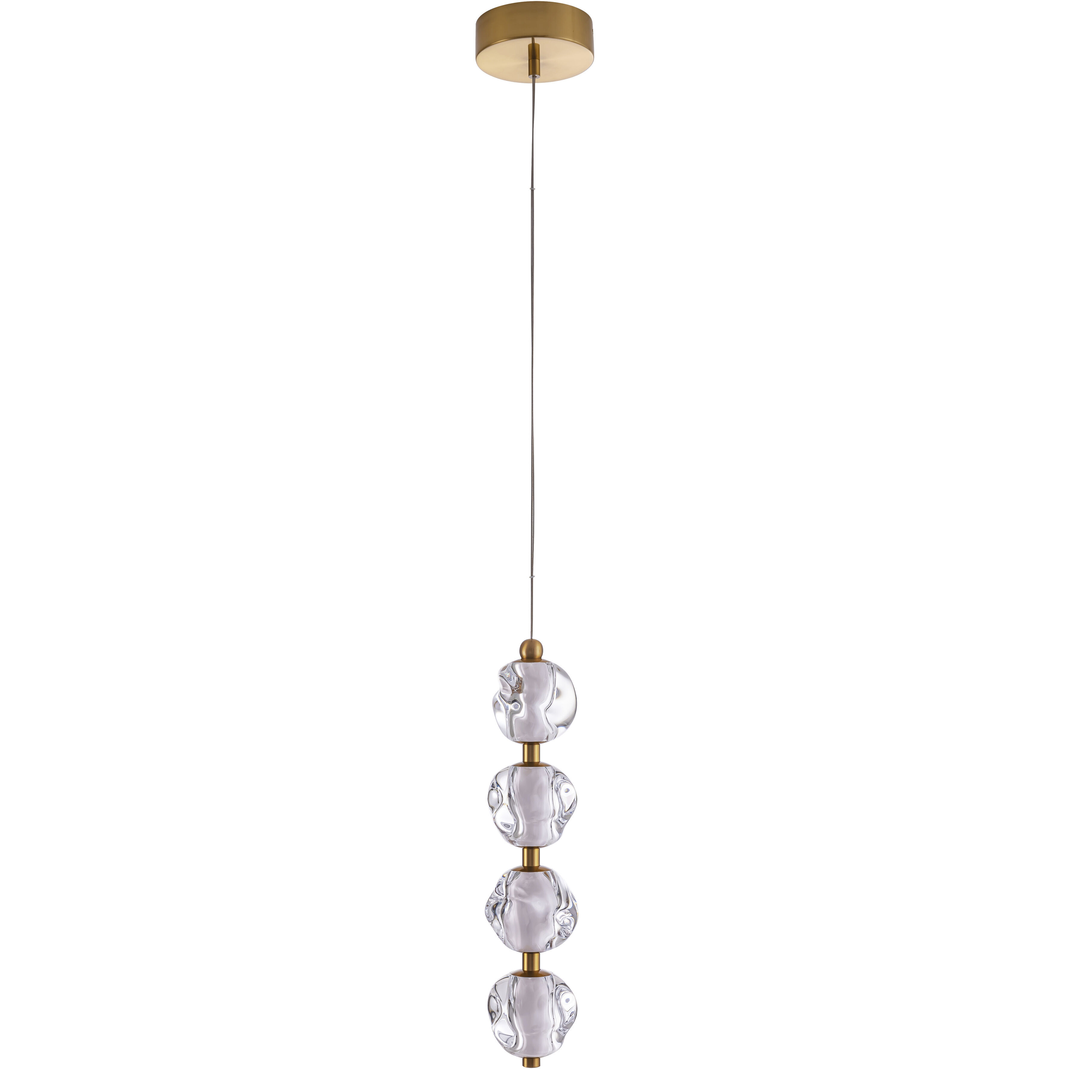 Jackie LED 6.3 inch Satin Brass Pendant Ceiling Light