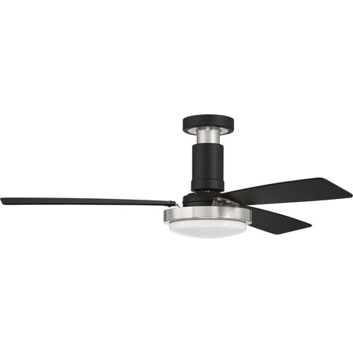 Manning 52 inch Flat Black / Brushed Polished Nickel with Flat Black/Flat Black Blades Ceiling Fan in Flat Black/Brushed Polished Nickel