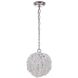 Gallery Roxx 1 Light 9.25 inch Chrome Mini Pendant Ceiling Light