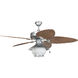 al Fresco 52 inch Galvanized with Light Oak Blades Outdoor Ceiling Fan With Blades Included in Outdoor Standard Light Oak