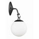 Orion 1 Light 6 inch Flat Black Wall Sconce Wall Light