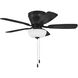 Wheeler 42 inch Flat Black with Flat Black/Greywood Blades Fan