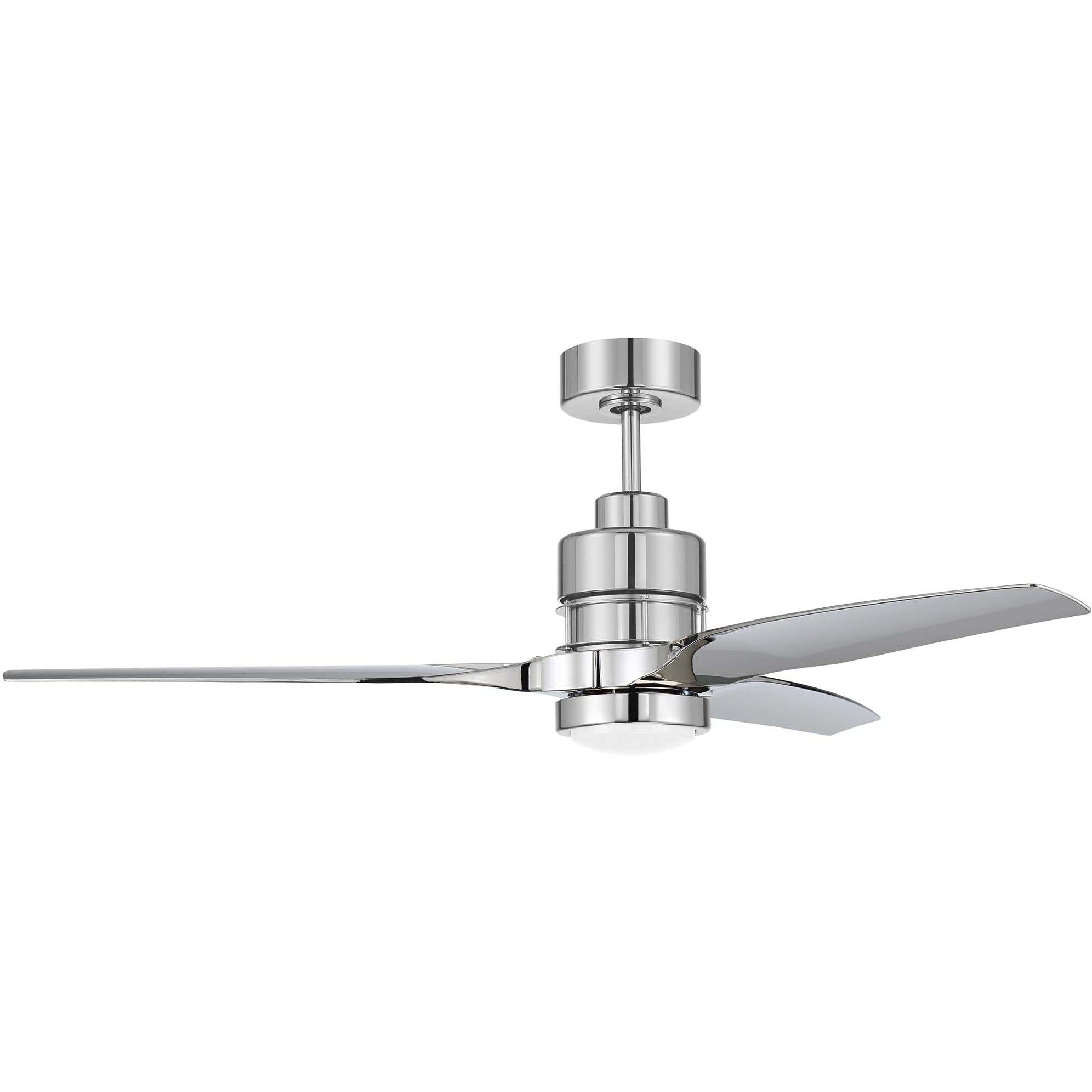 Sonnet 52 inch Polished Nickel Ceiling Fan, Blades Included
