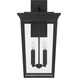 Duncan 4 Light 27.5 inch Textured Black Outdoor Wall Lantern