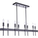 Larrson 8 Light 38 inch Flat Black Island Ceiling Light