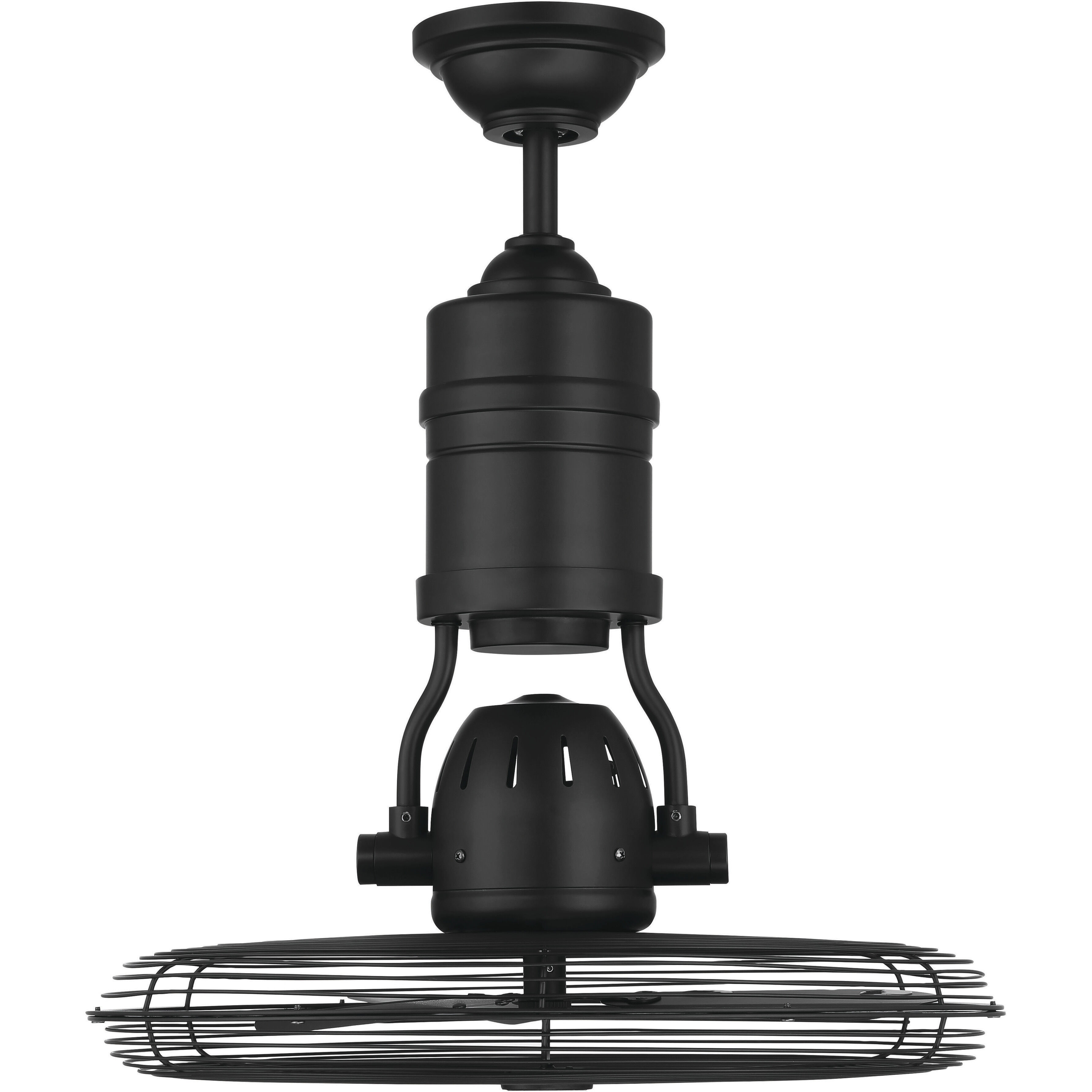 Bellows III 18 inch Flat Black Indoor/Outdoor Fan