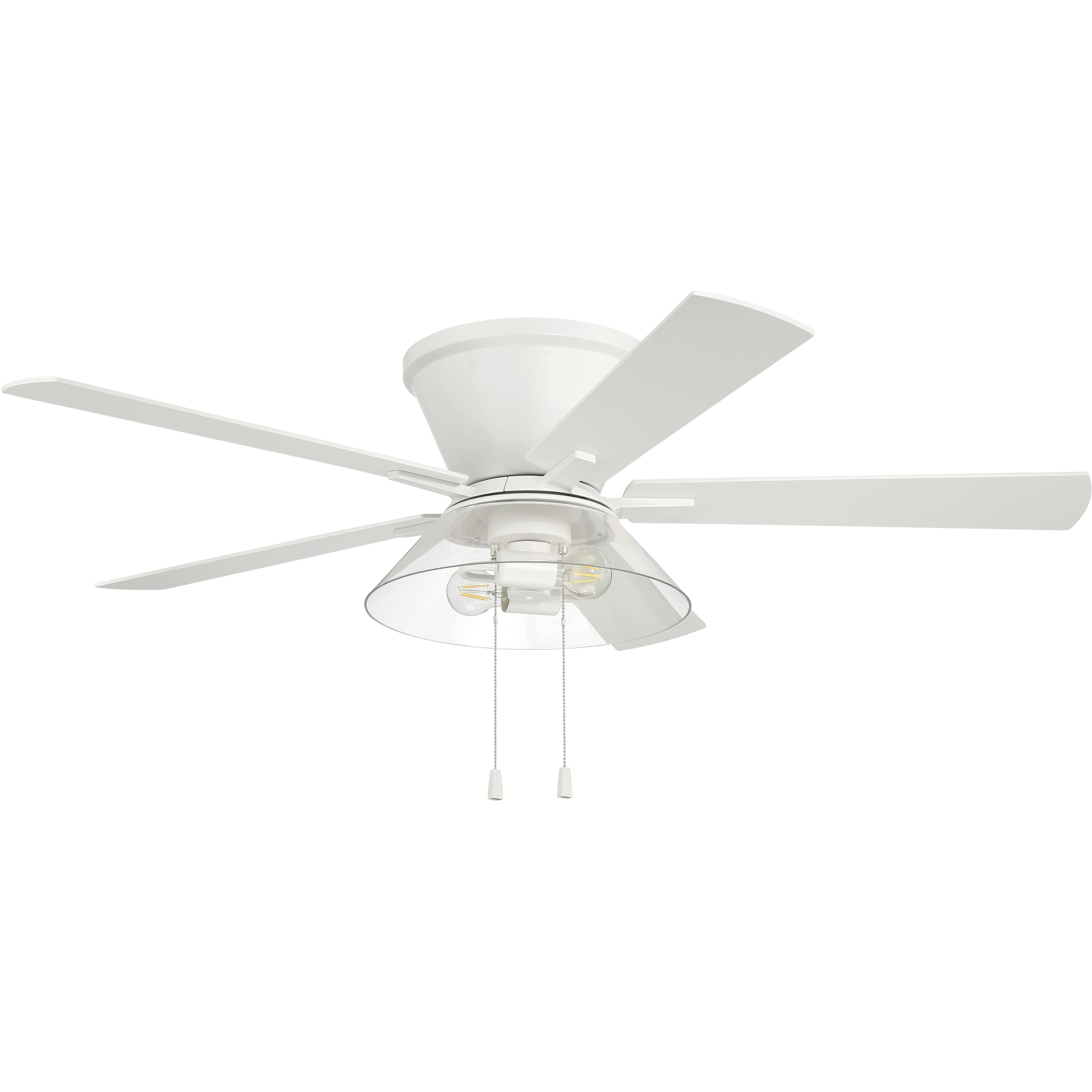 Insight 52 inch White with White/Washed Oak Blades Ceiling Fan