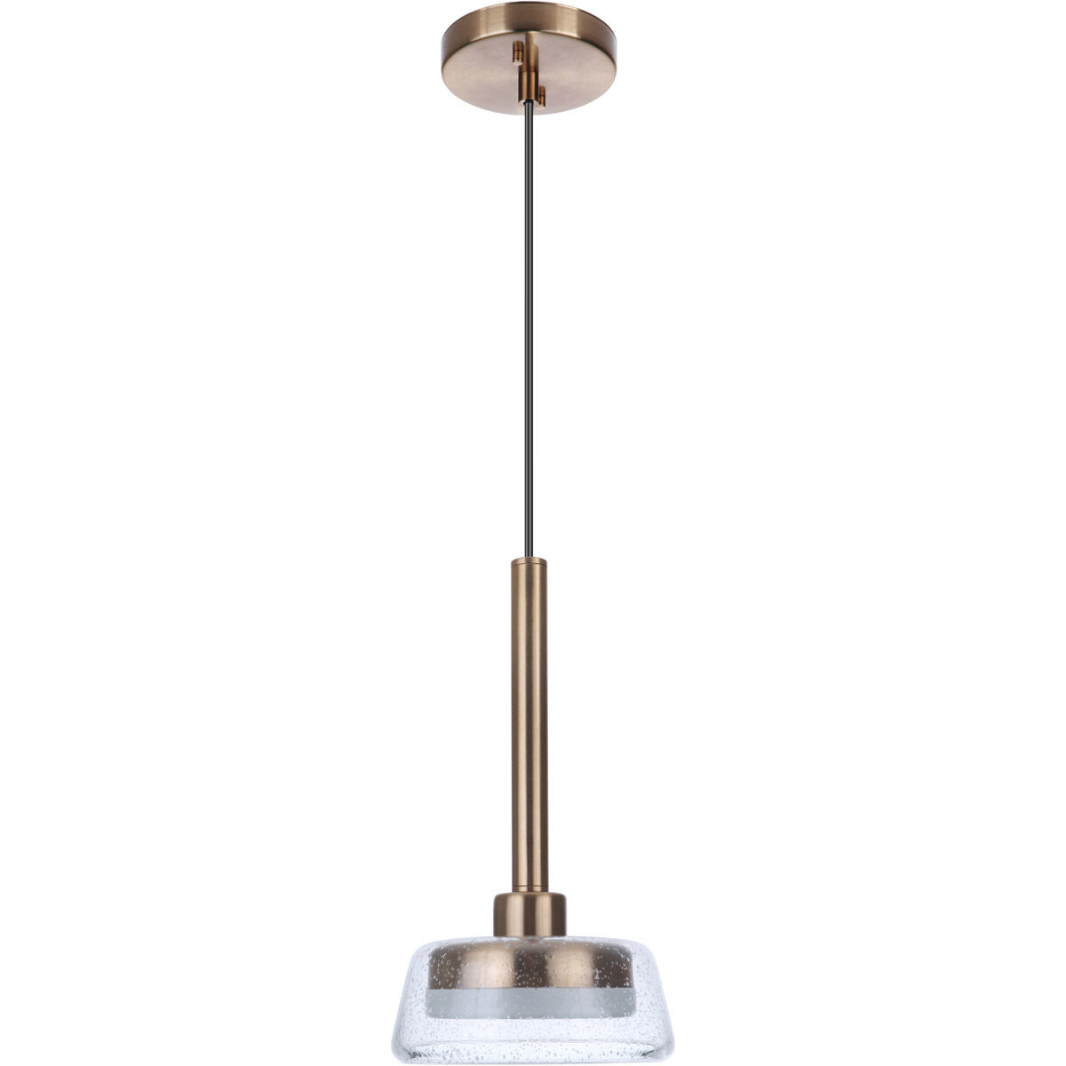 Centric LED 7 inch Satin Brass Pendant Ceiling Light